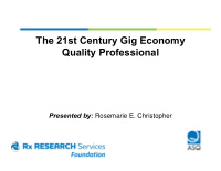 the 21st century gig economy quality professional