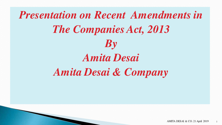 the companies act 2013 by