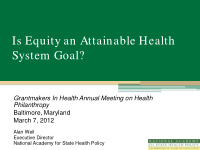 is equity an attainable health system goal