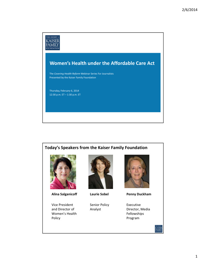 women s health under the affordable care act
