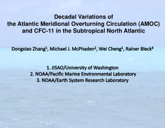 Decadal Variations of  the Atlantic Meridional Overturning Circulation (AMOC)  and CFC-11 in the