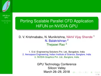 Porting Scalable Parallel CFD Application  Krishnababu  et. al.  HiFUN on NVIDIA GPU D. V.