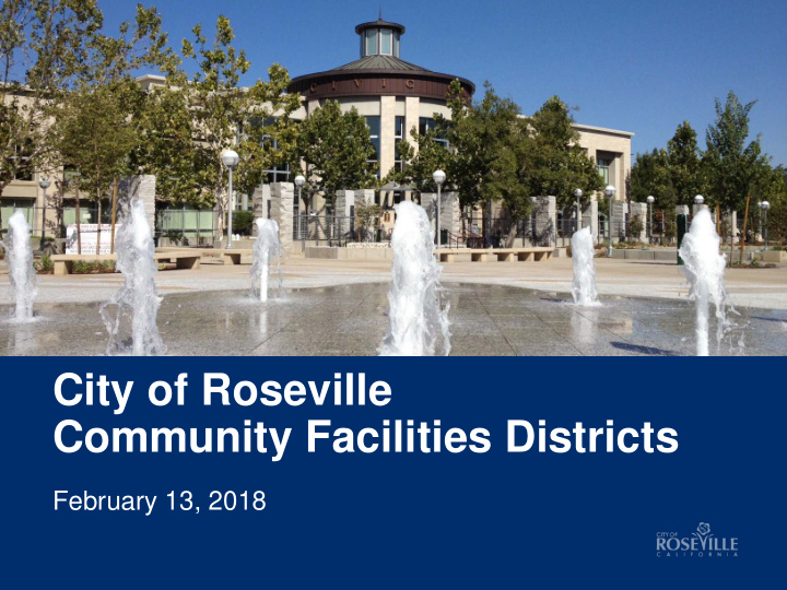 city of roseville community facilities districts