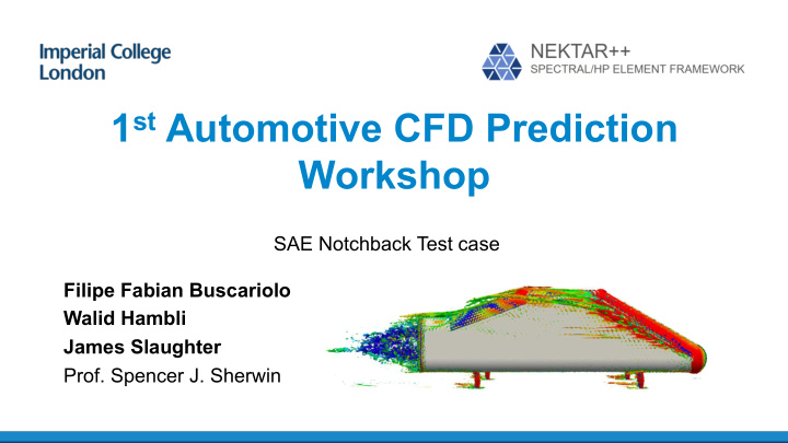 1 st automotive cfd prediction workshop