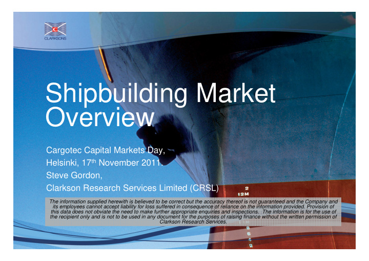 shipbuilding market overview