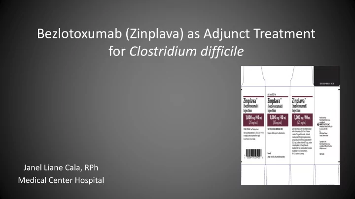 for clostridium difficile