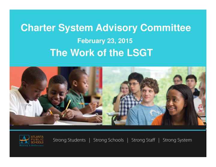 charter system advisory committee