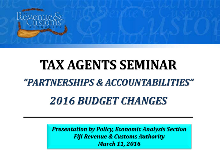 tax agents seminar