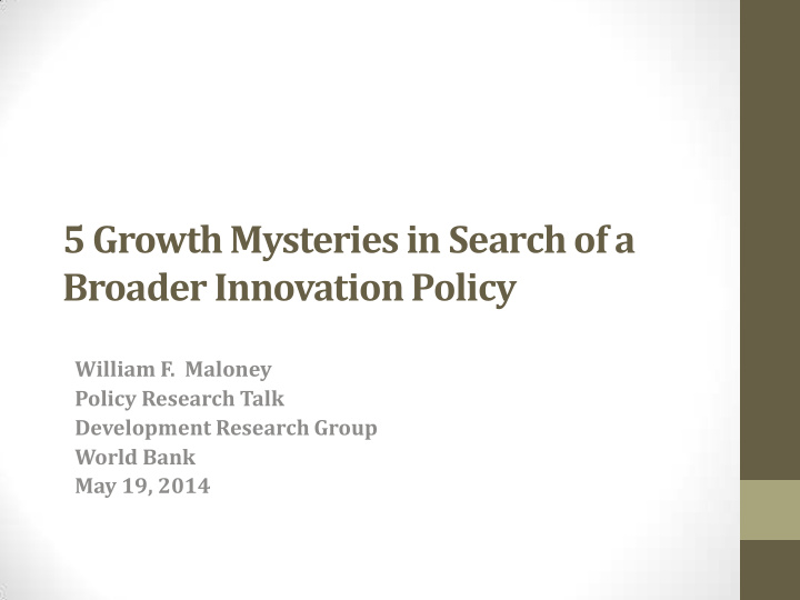 5 growth mysteries in search of a