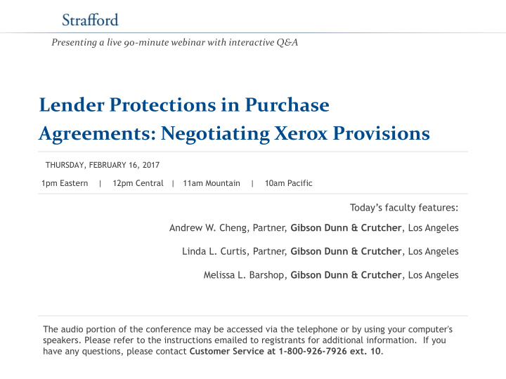 lender protections in purchase agreements negotiating