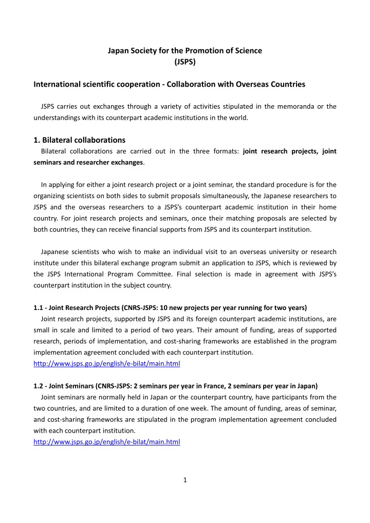 japan society for the promotion of science jsps