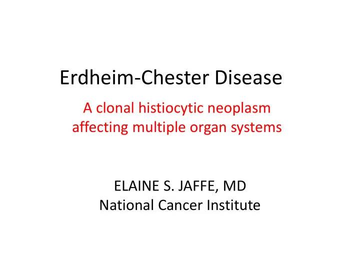 erdheim chester disease