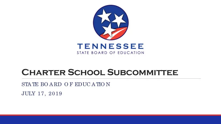 charter school subcommittee