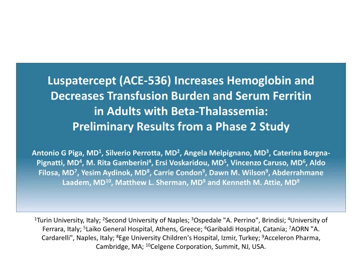 luspatercept ace 536 increases hemoglobin and decreases
