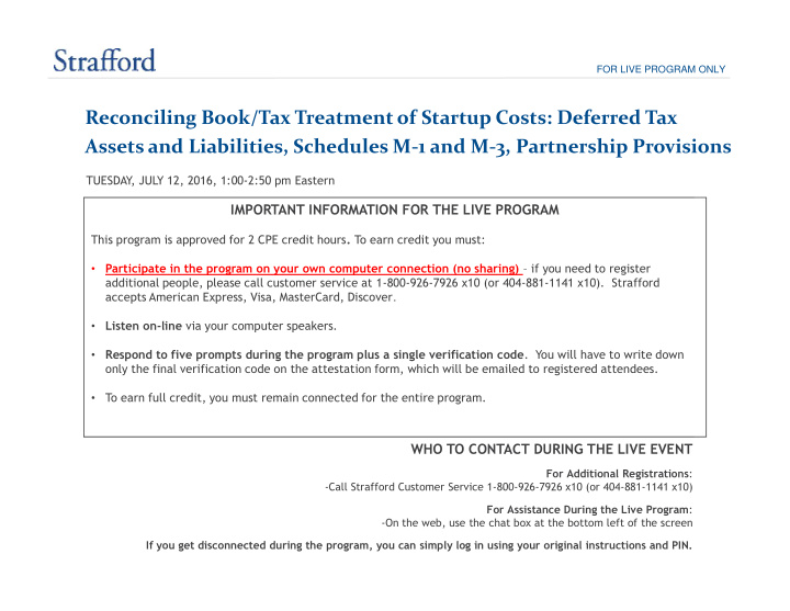 reconciling book tax treatment of startup costs deferred