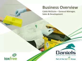 Business Overview Caleb McGuire  General Manager,  Sales &amp; Development  Who we are