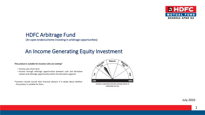 hdfc arb rbit itrage fund