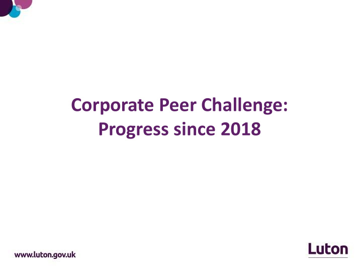 corporate peer challenge