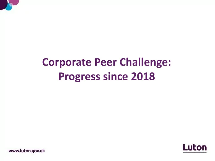 corporate peer challenge