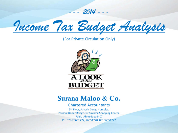 income tax budget analysis