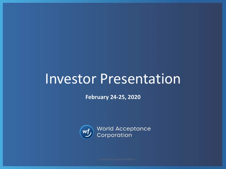 investor presentation