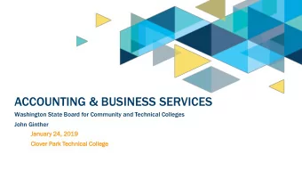 ACCOUNTING &amp; BUSINESS SERVICES  Washington State Board for Community and Technical Colleges