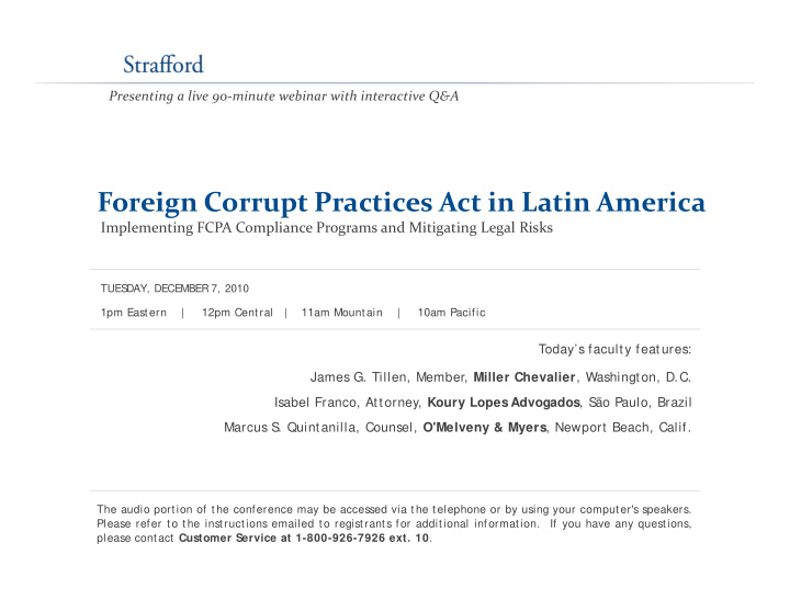 foreign corrupt practices act in latin america