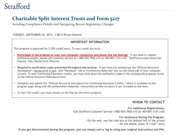 charitable split interest trusts and form 5227