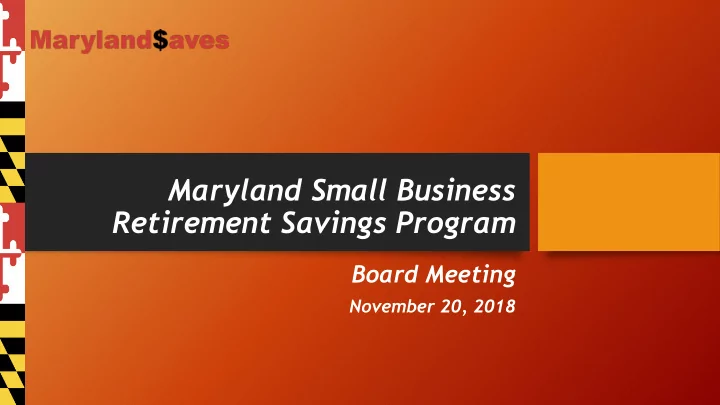 maryland small business