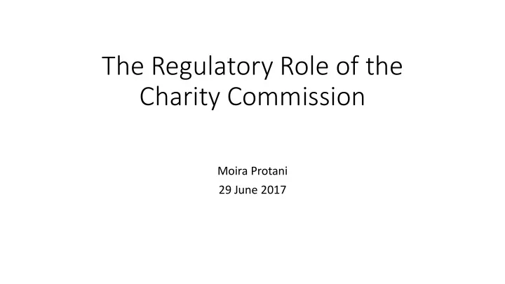 the regulatory role of the