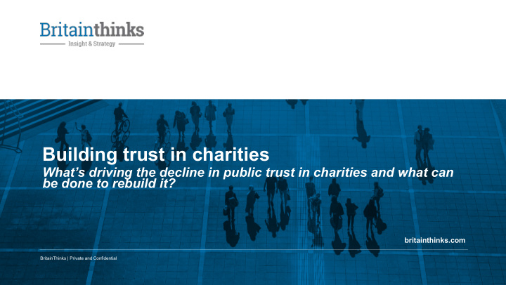building trust in charities