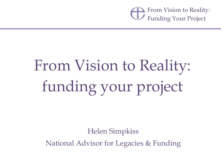 from vision to reality funding your project