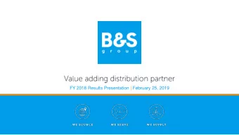 FY 2018 Results Presentation | February 25, 2019  1 Todays speakers  Bert Meulman, CEO  Gert van