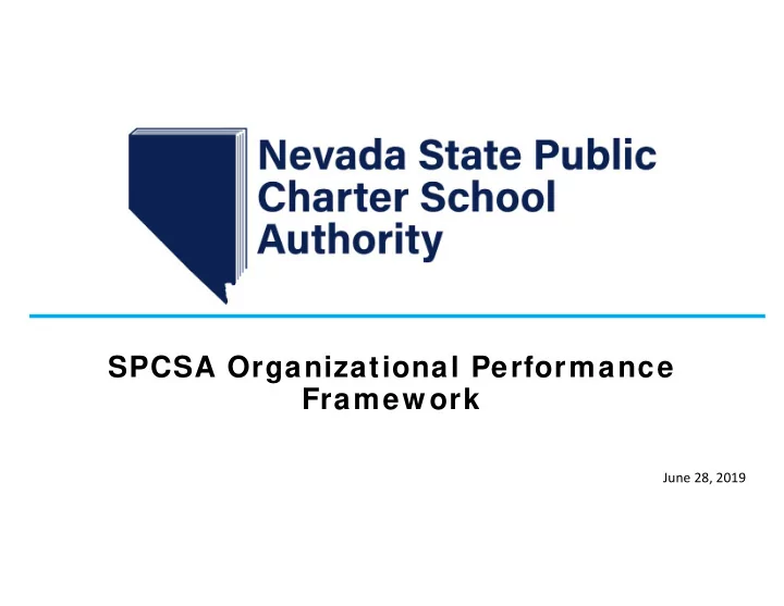 spcsa organizational performance framework