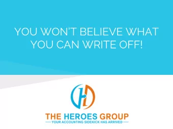 YOU WONT BELIEVE WHAT  YOU CAN WRITE OFF!  Disclaimer  Disclaimer:  We made assumptions and used