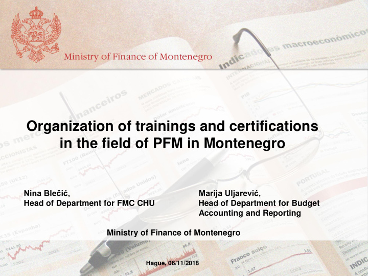 organization of trainings and certifications in the field