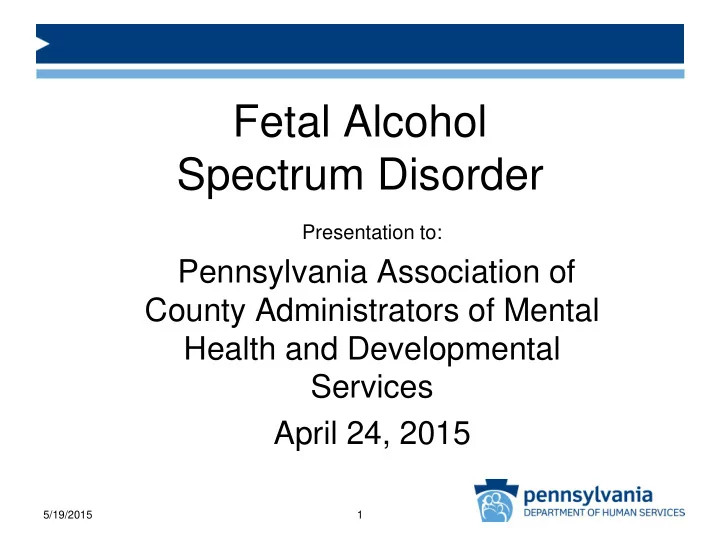 fetal alcohol