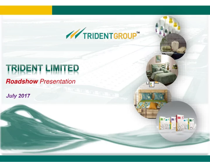 roadshow presentation disclaimer
