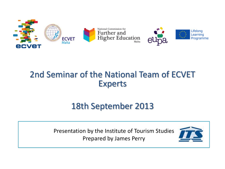 2nd seminar of the national team of ecvet experts 18th