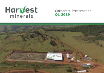 Corporate Presentation  Q1 2019 Minerals Limited | Corporate presentation Q1 2019  Disclaimer  The