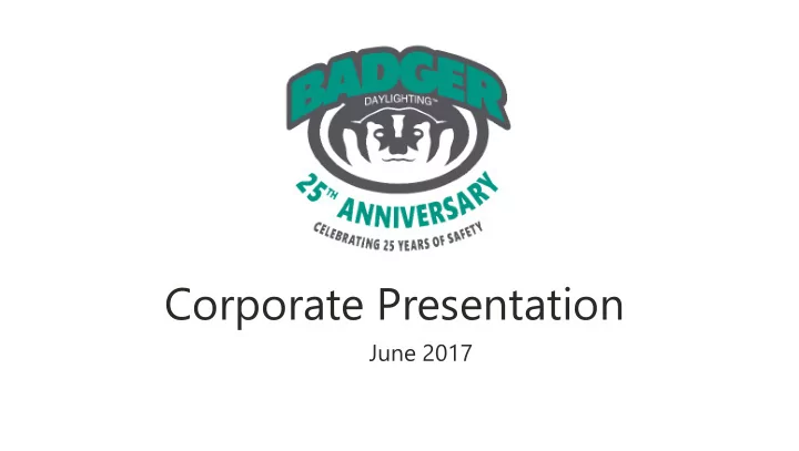 corporate presentation