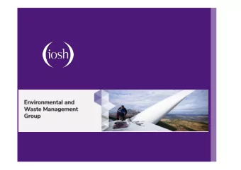 EWMG  Presentation to South Wales Branch 20 Feb 2019  Andy Robertson  Chair  EWMG  IOSH Groups