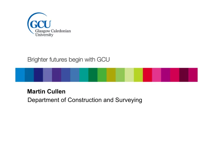 martin cullen department of construction and surveying