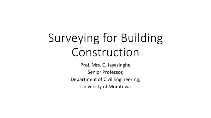 surveying for building construction