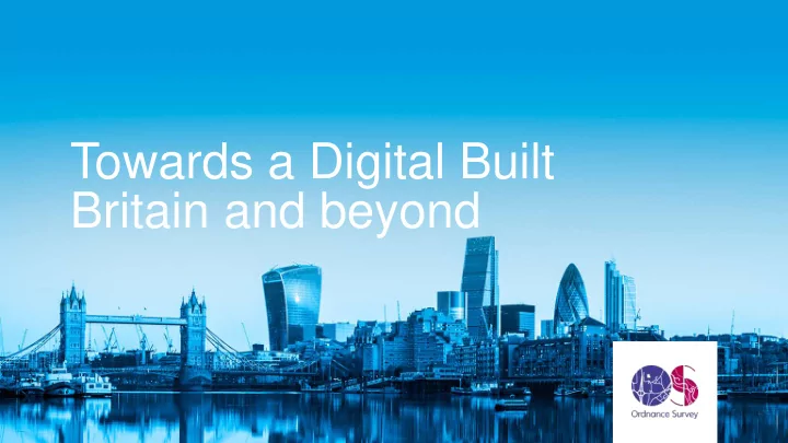 towards a digital built