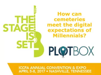 How can  cemeteries  meet the digital  expectations of  Millennials?  Who are we?  Sean McAllister