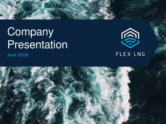 Company  Presentation  June 2018 | 1  1  |   2017  1  |   2017  2018  Disclaimer   THIS