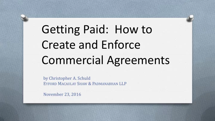 getting paid how to