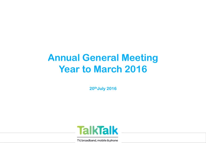 annual general meeting
