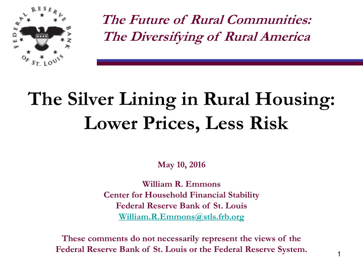 the silver lining in rural housing lower prices less risk